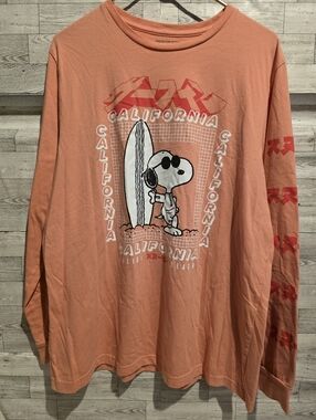 Peanuts Coral Graphic Tee